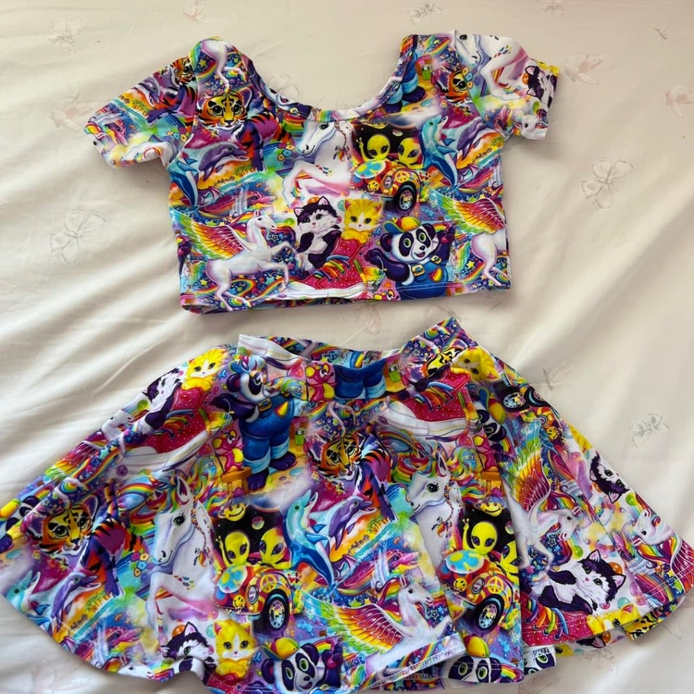 Wild Rich Kids Lisa Frank two piece 7/8